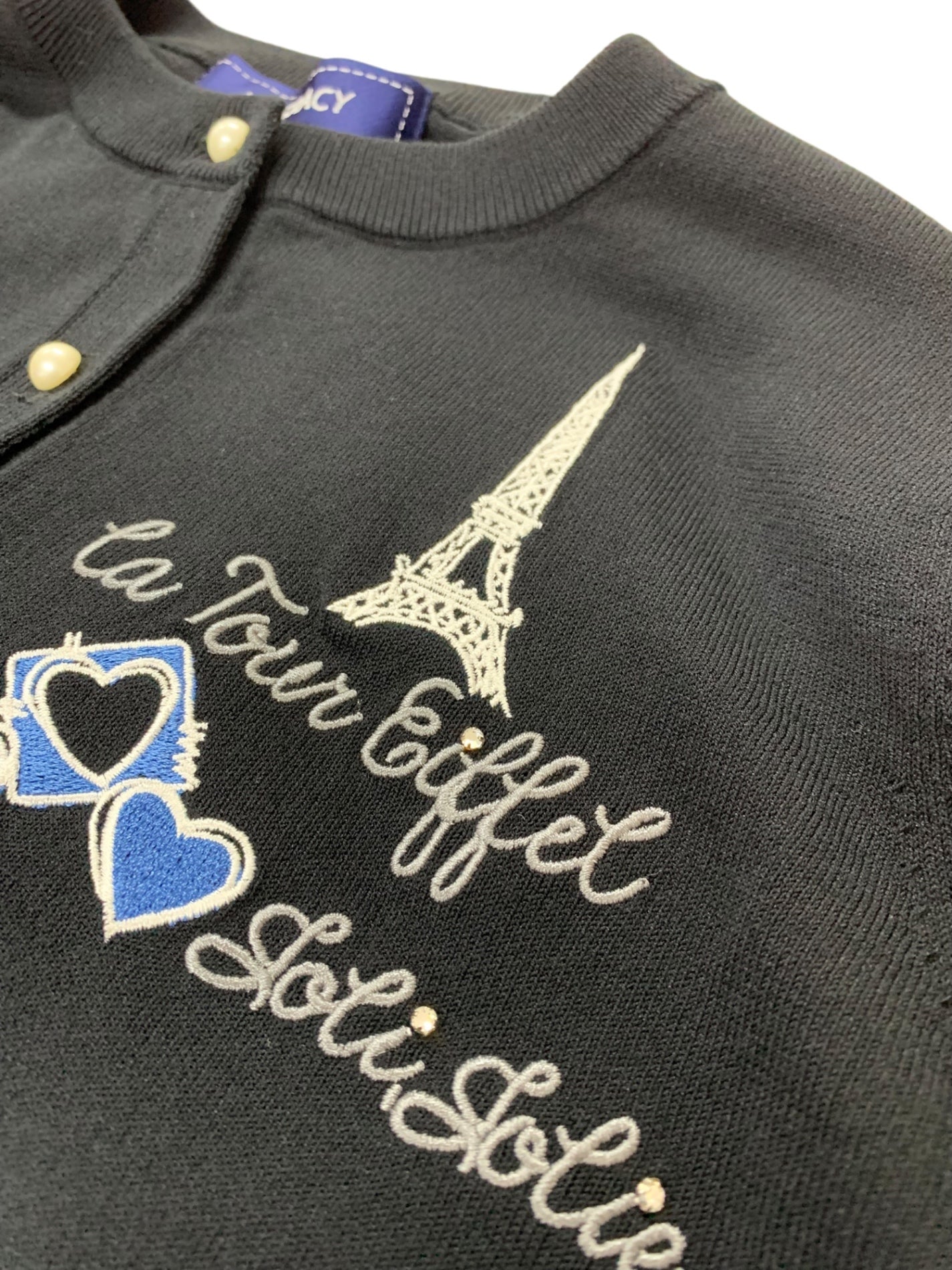 エムズグレイシー 318315 カーディガン 40 ブラック エッフェル