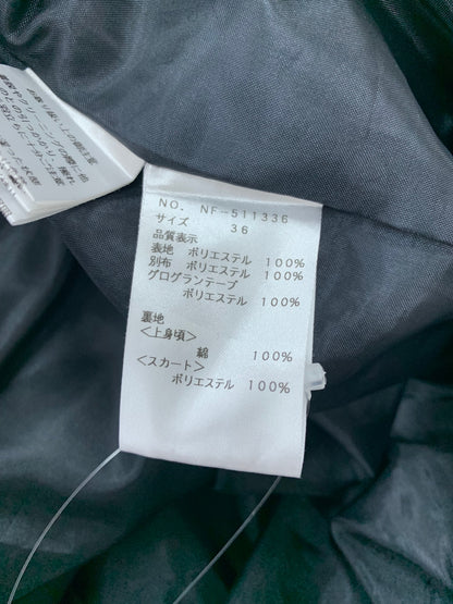 エムズグレイシー 511336 ワンピース 36 ブラック 街並み プリント IT5TLWTE95TO