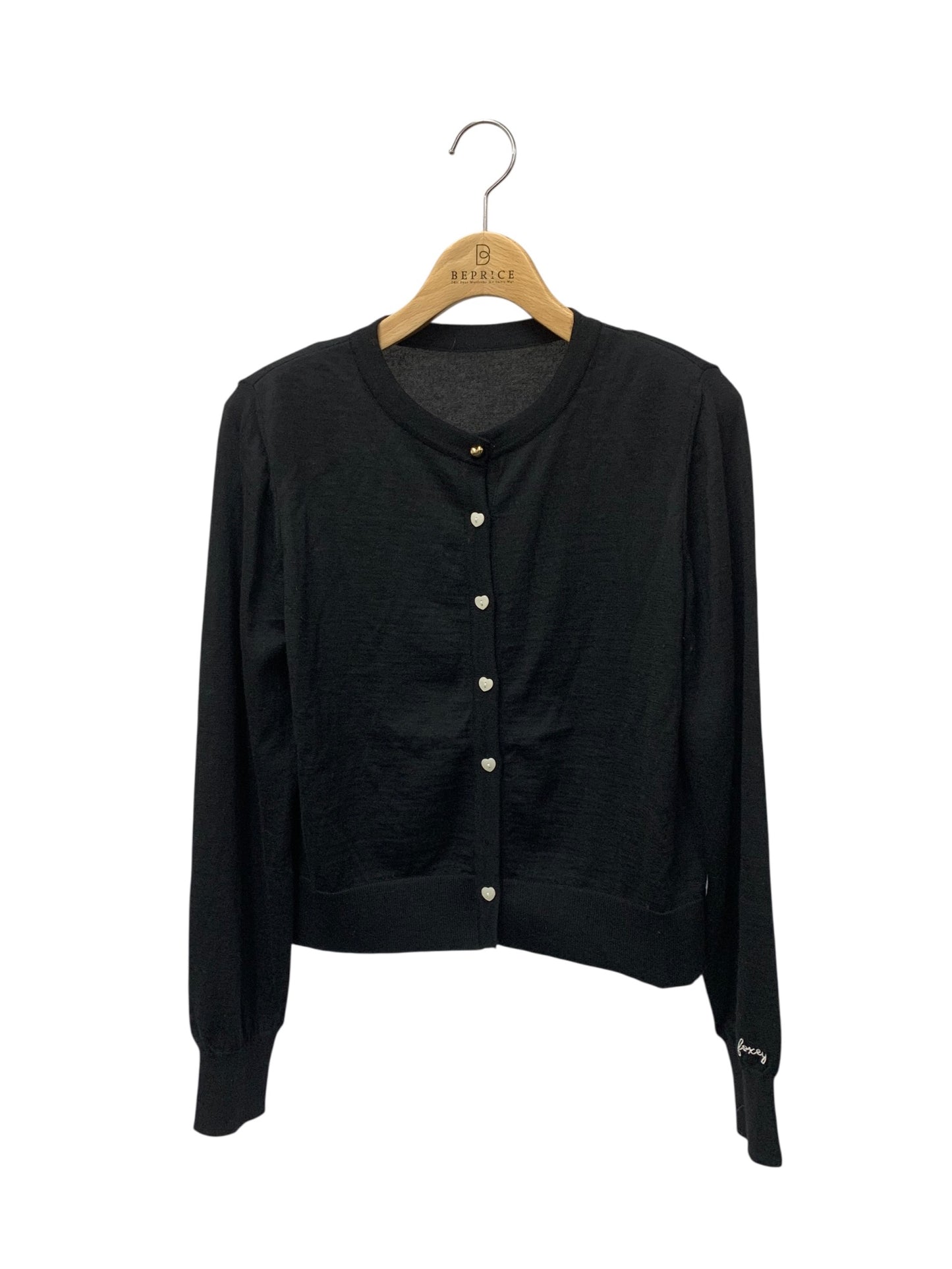 フォクシーブティック VALENTINE ヴァレンタイン 44185 カーディガン 40 ブラック ニット IT1ILBARUCE6 【SALE】