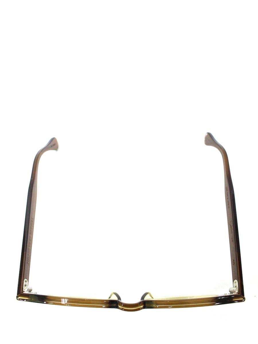 ジュリアスタートオプティカル PL-202P メガネ クリアブラウン セルフレーム フルリム ウェリントン ITI3QEV3OHDO