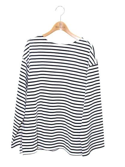 ニコルソンアンドニコルソン OCEAN-STRIPED COTTON JERSEY Ocean ST カットソー 38 ホワイト 24SS ボーダー IT6FE0V50DPO