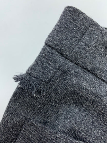トゥービーシック UHE47-917-08 クロップドパンツ 40 グレー カシミヤブレンドウール 裾フリンジ ITYI7KPFIMKW 【SALE】