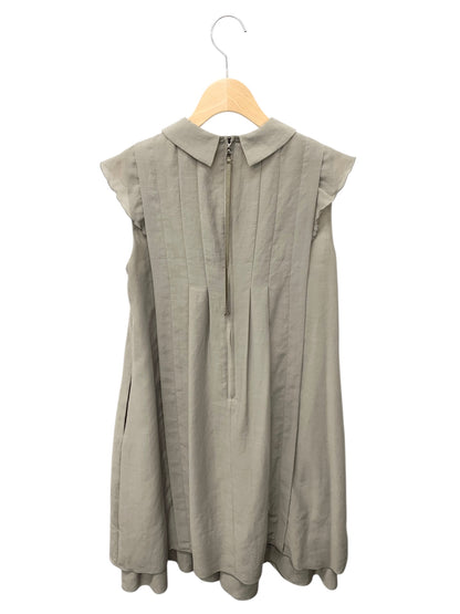 ポンヌフ BA1063 ワンピース 1 カーキグリーン 衿付き 袖フリル ITJ7IC9JW8TE