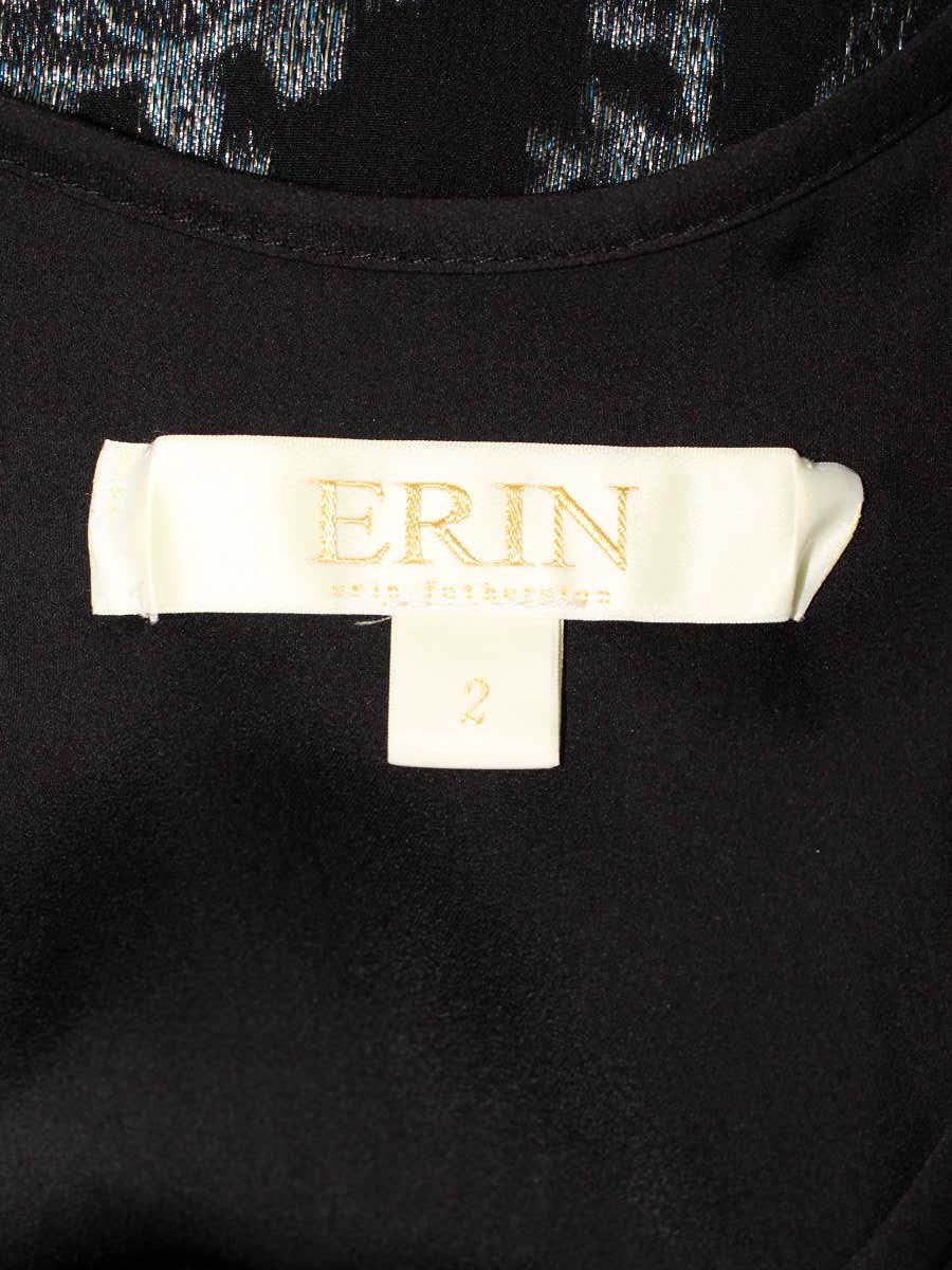 エリン 423-240376 ワンピース 2 ブラック シルク混 ペイズリー ITW8KOT98UXC 【SALE】