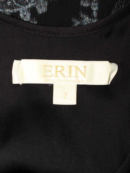 エリン 423-240376 ワンピース 2 ブラック シルク混 ペイズリー ITW8KOT98UXC 【SALE】