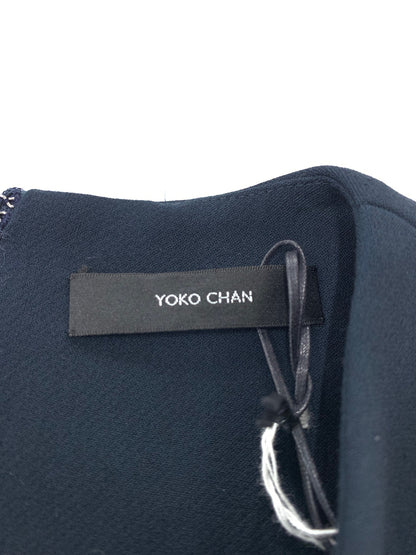 ヨーコチャン YCD-221-769 ワンピース 40 ネイビー フレアスリーブパールスリットラインドレス IT6JQ0P0QYK2