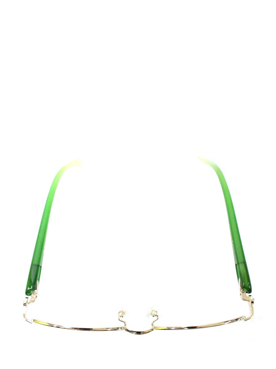 中村勘三郎 KN-2626(C-2) グリーン/ゴールド シープホーン メタルコンビ ハーフリム オーバル 天然ペリドット ITDQG3JZ7JKQ