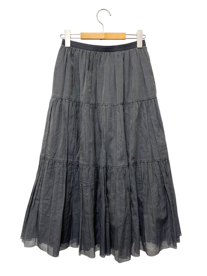 フォクシーブティック Skir Trifle 42558 スカート 38 グレー シルク混 キュプラ ギャザー ITGNPEERNA47