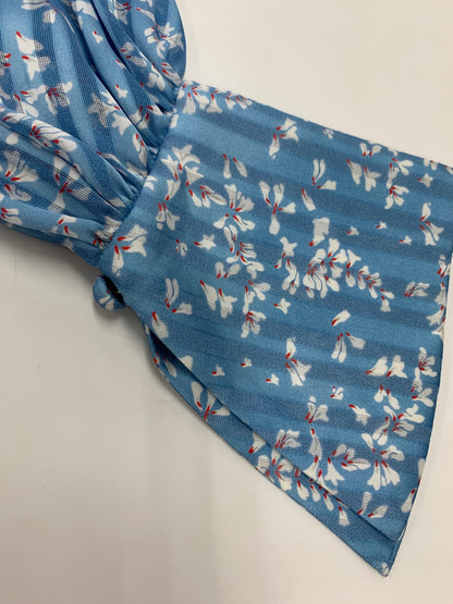 マメクロゴウチ MM21PS-SH721 シャツ ブラウス 1 ブルー Flower Hand Printed Crepe Blouse ITZEGNCVENZS