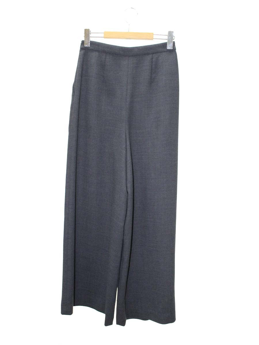 フォクシーブティック 39535 パンツ 38 グレー ウール ワイド IT67QPIO7E8S