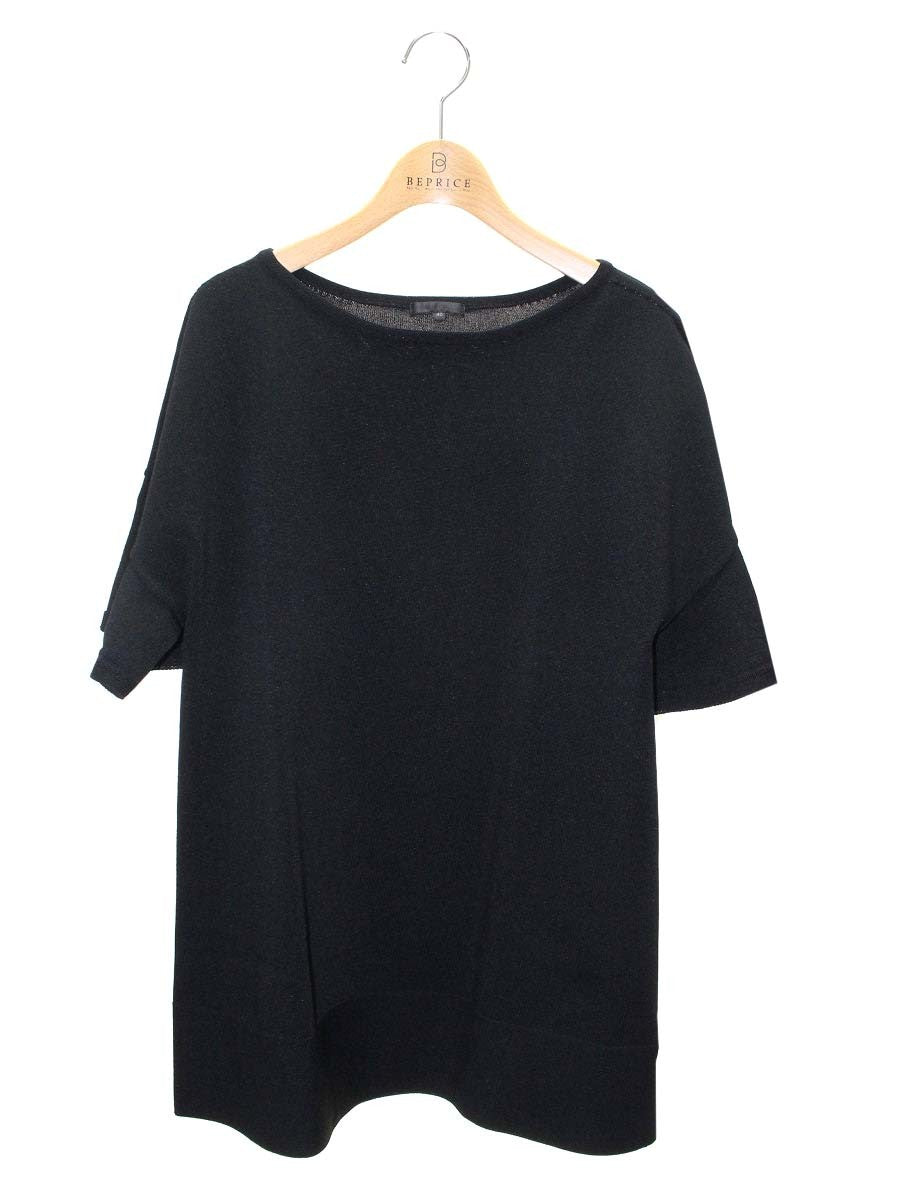 トゥービーシック W5N08-163-09 ニット 40 ブラック 無地 ITK5ZJVH2FXL