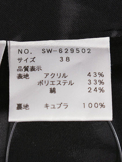 エムズグレイシー 629502 コート 38 ブラック フラワーモチーフ 千鳥格子柄 ITWTHP6P9DPA