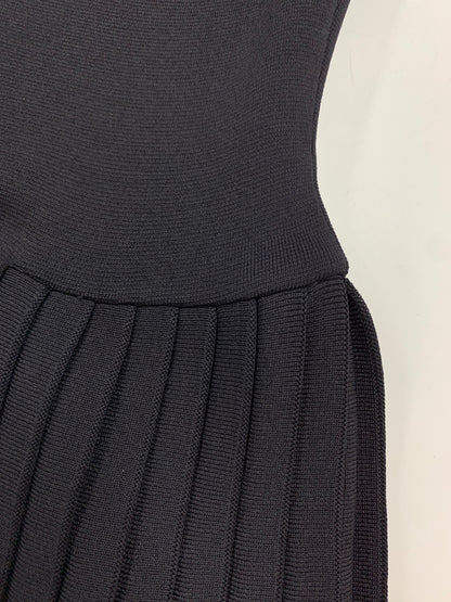 フォクシーブティック Knit Dress Cecile 44411 ワンピース 40 ブラック ニット ストレッチ ITIQENEJDWWW