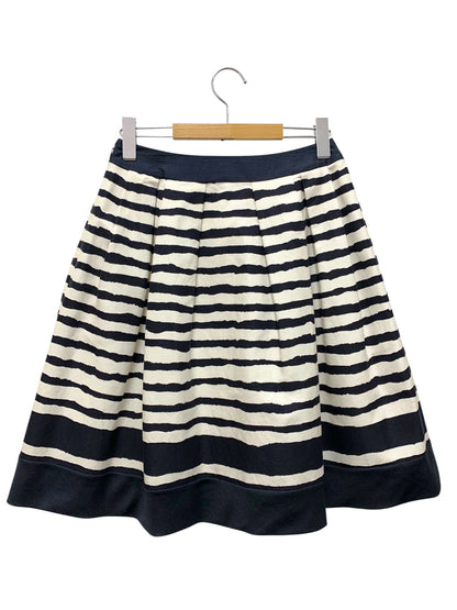 トゥービーシック W5S13-328-05 スカート 40 ネイビー ストライプ ウエストリボン ITK6SK3XE5BW