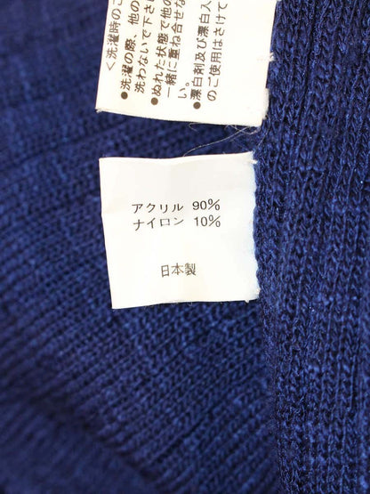 アツコナガノ S121855 ワンピース F ネイビー ニット フラワーモチーフ ITWKLGDCI62S