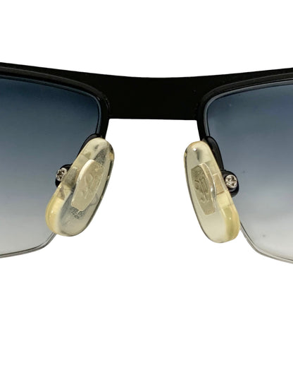 スピビー SP-1111 メガネ 眼鏡 ブラック メタルフレーム ハーフリム スクエア ITG3A8IQD48L