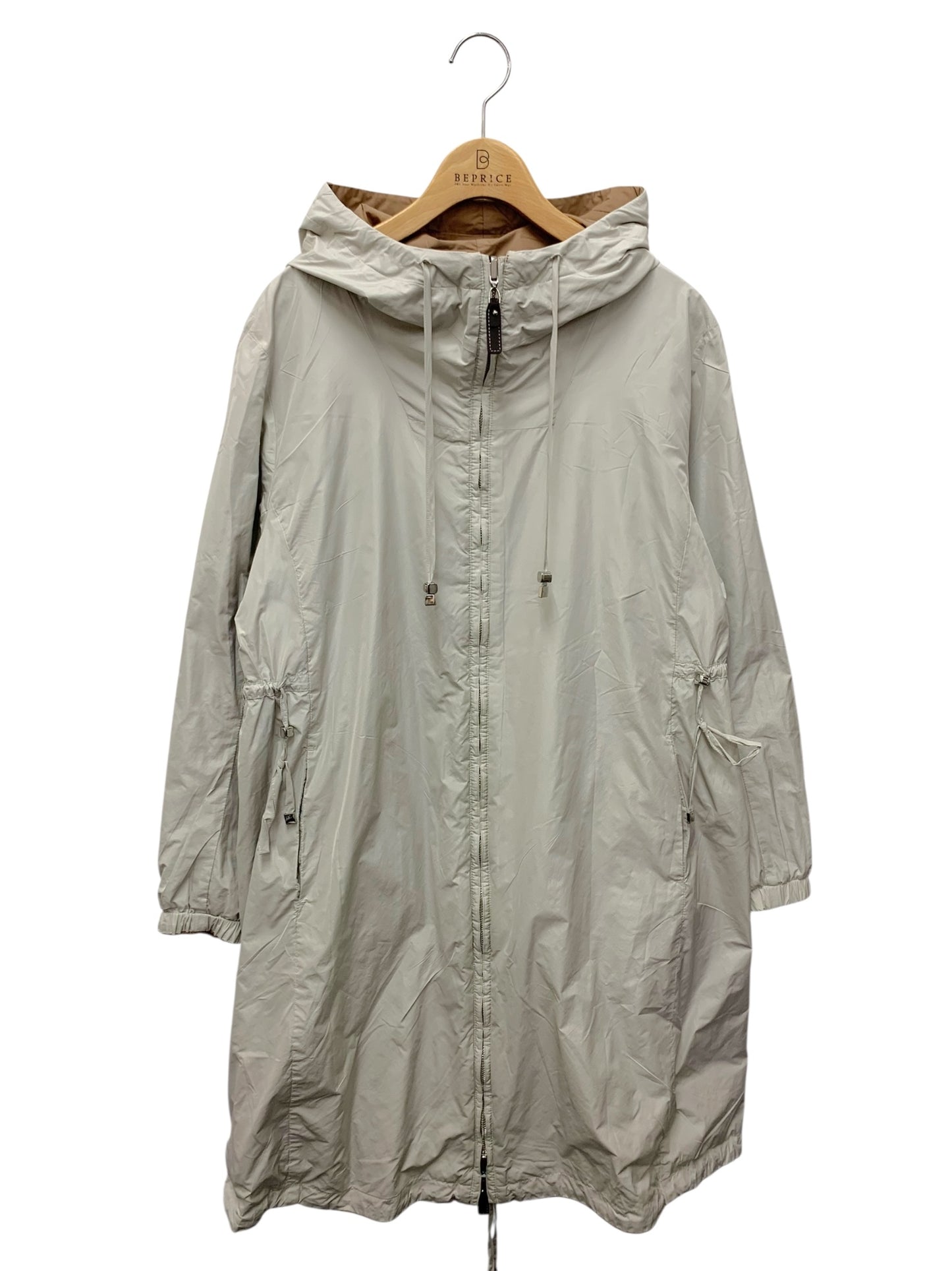 マックスマーラ ザキューブ 902104276 ナイロンコート 38 ベージュ リバーシブル IT4O1XMYGPHY