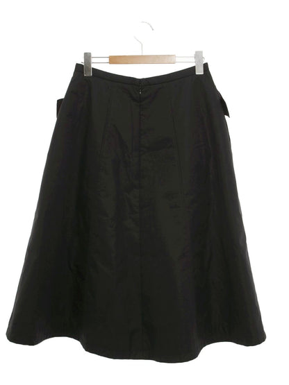 エムズグレイシー 217532 スカート 40 ブラック Aライン リボン ITUVR1B2DS4K