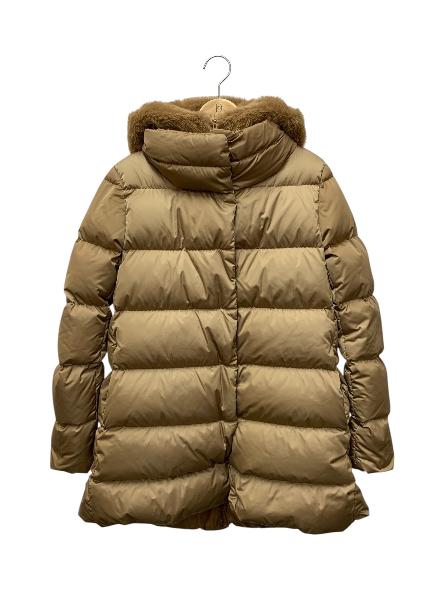 ヘルノ PI001934D 12170Z ダウンコート 40 キャメル 2WAY ヌートリアファー IT3G8Z19DEA4