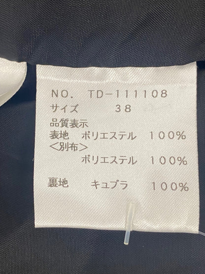 エムズグレイシー 111108 ワンピース 38 ブラック フラワーモチーフ カメリアジップ ITEWOZTUBMS2