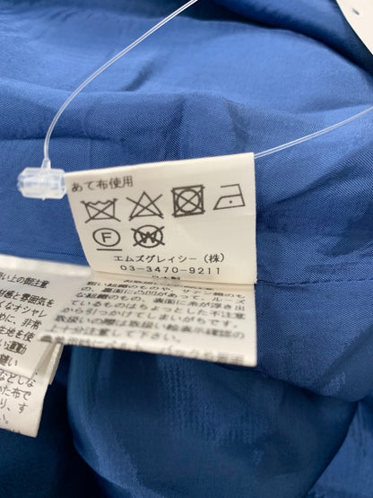 エムズグレイシー 017319 スカート 38 ブルー ガーデンプリント リボン IT3P4THF4ET4