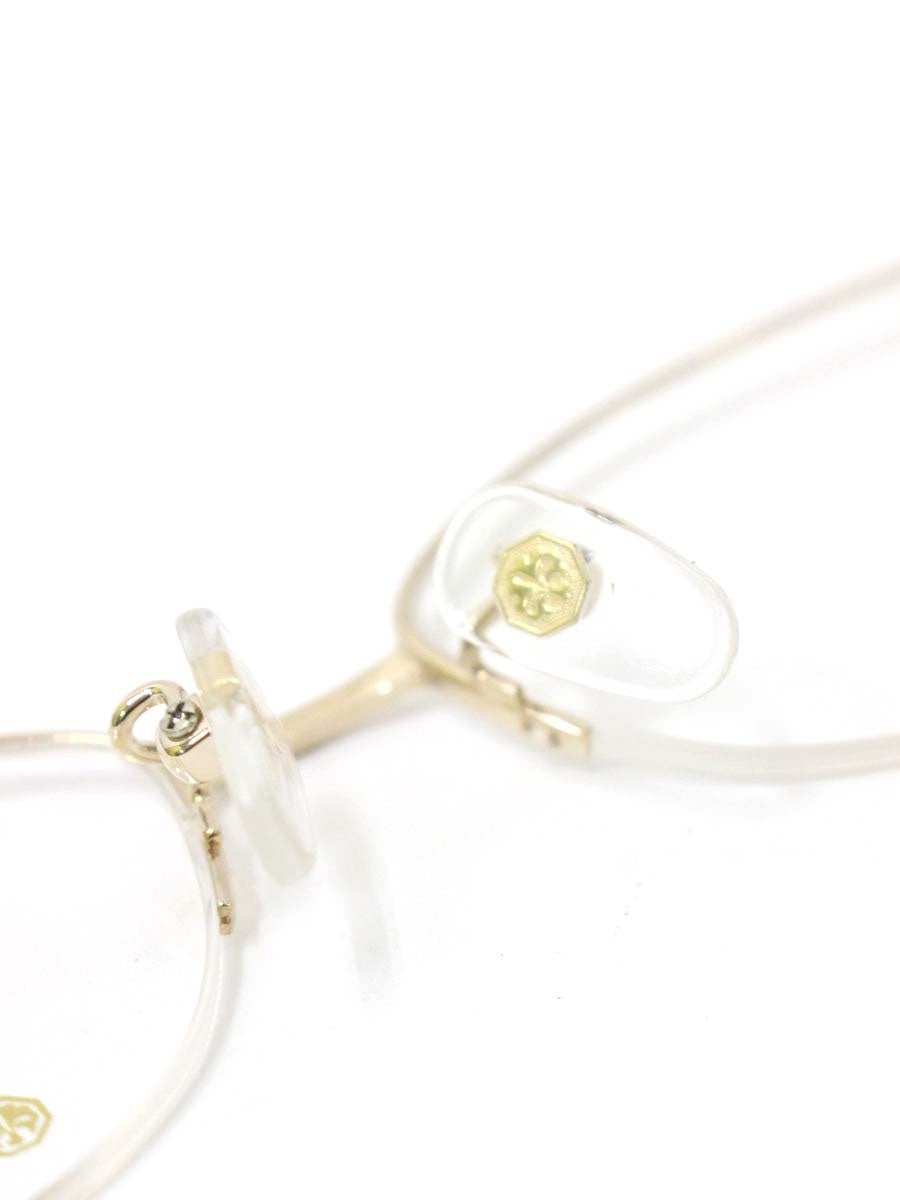 中村勘三郎 KN-2626(C-2) グリーン/ゴールド シープホーン メタルコンビ ハーフリム オーバル 天然ペリドット ITDQG3JZ7JKQ