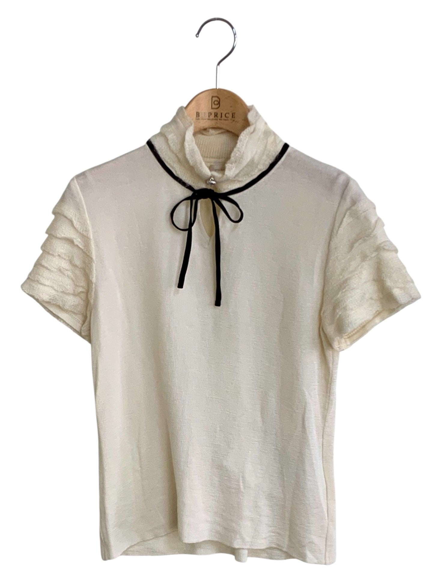 エリザ 28520021 ニット 2 アイボリー ウール混 Vネック ティアード ITJ60HNM01JW