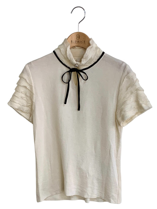 エリザ 28520021 ニット 2 アイボリー ウール混 Vネック ティアード ITJ60HNM01JW