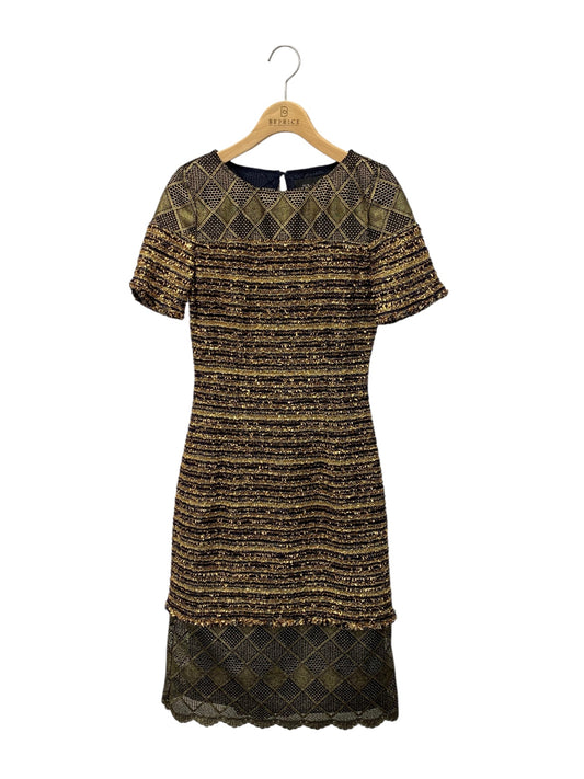セントジョン K15S002 ワンピース 0 ゴールド ツイード ラメ ドレス IT0USDUODL7L