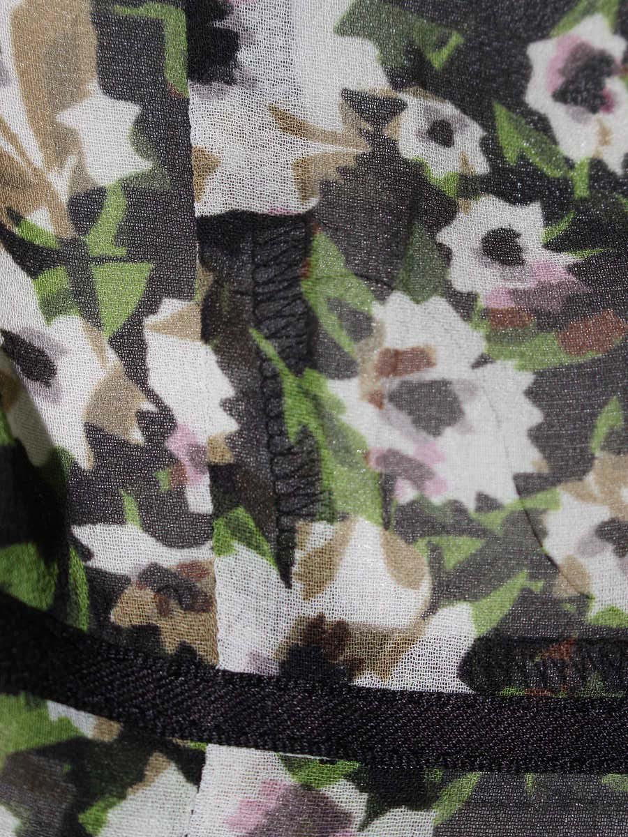 トッカ LAUNDRY LINE KALMIA OPTOLM0530 ワンピース 2 ブラック フラワーモチーフ ITRO7LGWRSKC