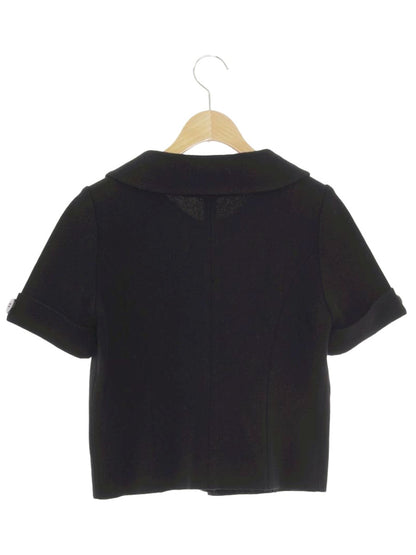 フォクシーブティック 23667 ニットジャケット 42 ブラック コットン 半袖 ITMOI1NZMOA0