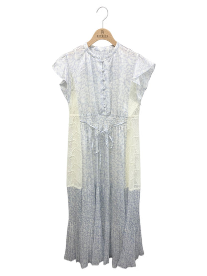 セルフォード マーブル柄ウエストリボンフレアワンピース CWF0222019 36 ブルー ITY4XKV2ID2C