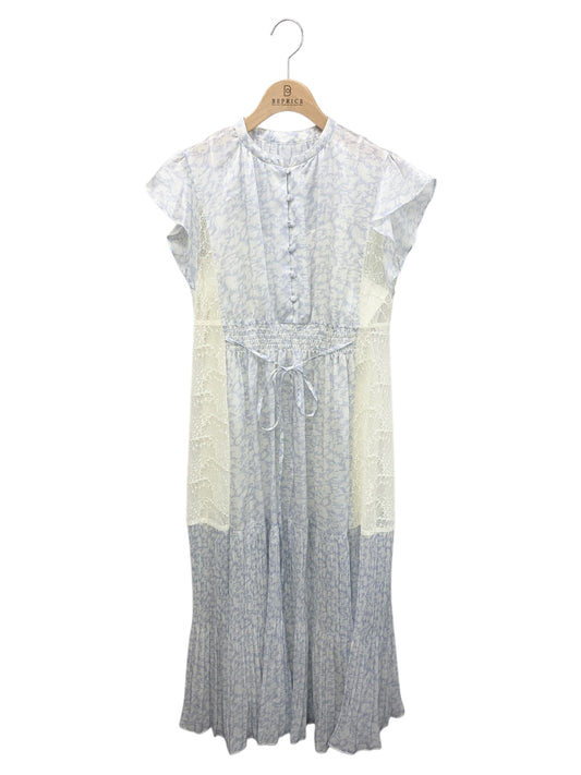 セルフォード マーブル柄ウエストリボンフレアワンピース CWF0222019 36 ブルー ITY4XKV2ID2C