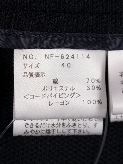 エムズグレイシー 624114 テーラードジャケット 40 ネイビー 2B パイピング ITP78TAPOHFK