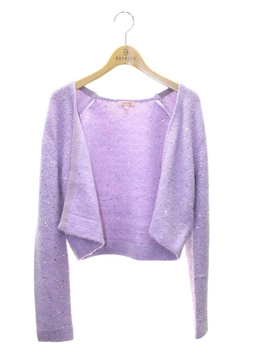 トッカ SNOW STORM KNIT ボレロ KRTOCW0520 M パープル スパンコール モヘア ITKHXOFWFNNC