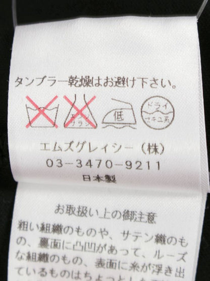 エムズグレイシー 525341 Tシャツ カットソー 40 ブラック カットワーク ITRS5JJ8WXXM