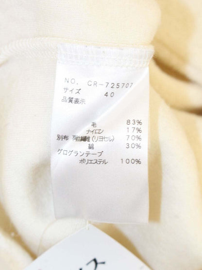 エムズグレイシー 725707 Tシャツ カットソー 40 アイボリー バックリボン パール ITEBHF5FNKNK