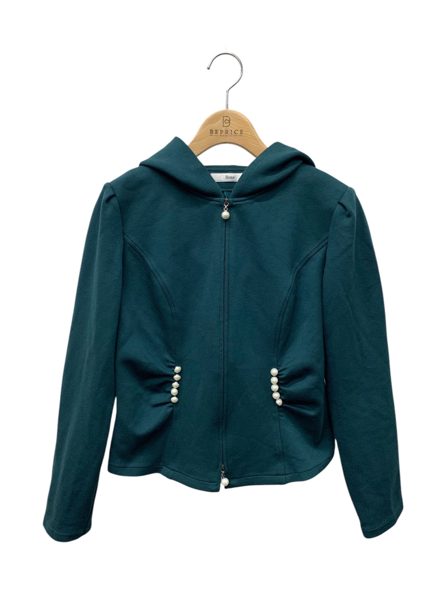 ルネ Warmy Jacket 5247960 パーカー 34 グリーン パール ITWC1NRQ4CWG