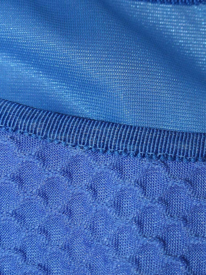 トゥービーシック W7P05-142-20 カットソー 44 ブルー エンボス加工 IT5BSW3YV174