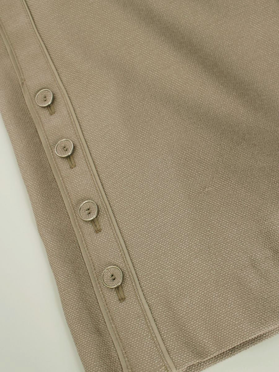 トゥービーシック W5R09-162-78 パンツ 38 ベージュ ワイド サイドボタン ウエストギャザー IT0Q5X8BMGJA 【SALE】