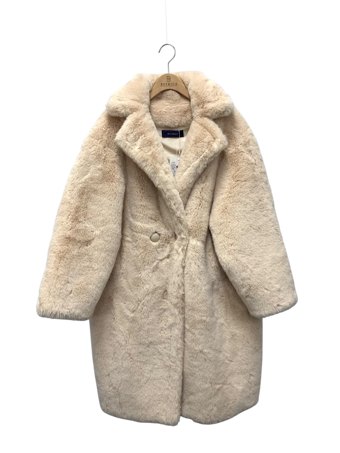 エムズグレイシー 396513 コート F ベージュ フェイクファー IT0EWMH6D18Q