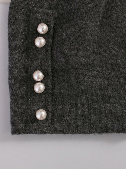 フォクシーブティック Pearl Embroidered Cardigan 36714 カーディガン 40 グレー カシミヤ IT7BG536743C