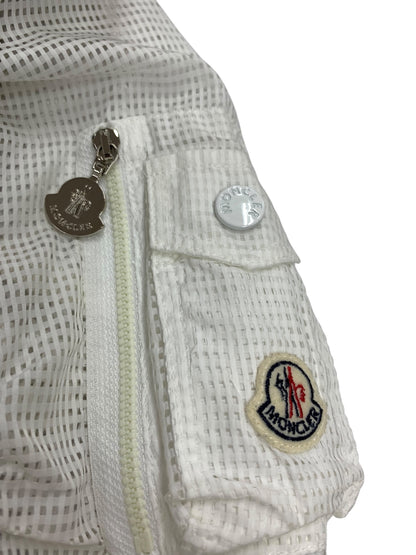 モンクレール MAGLIA CARDIGAN 510938490100 XS グレー ダブルジップ フード メッシュ IT80HXO2AVY0 【SALE】