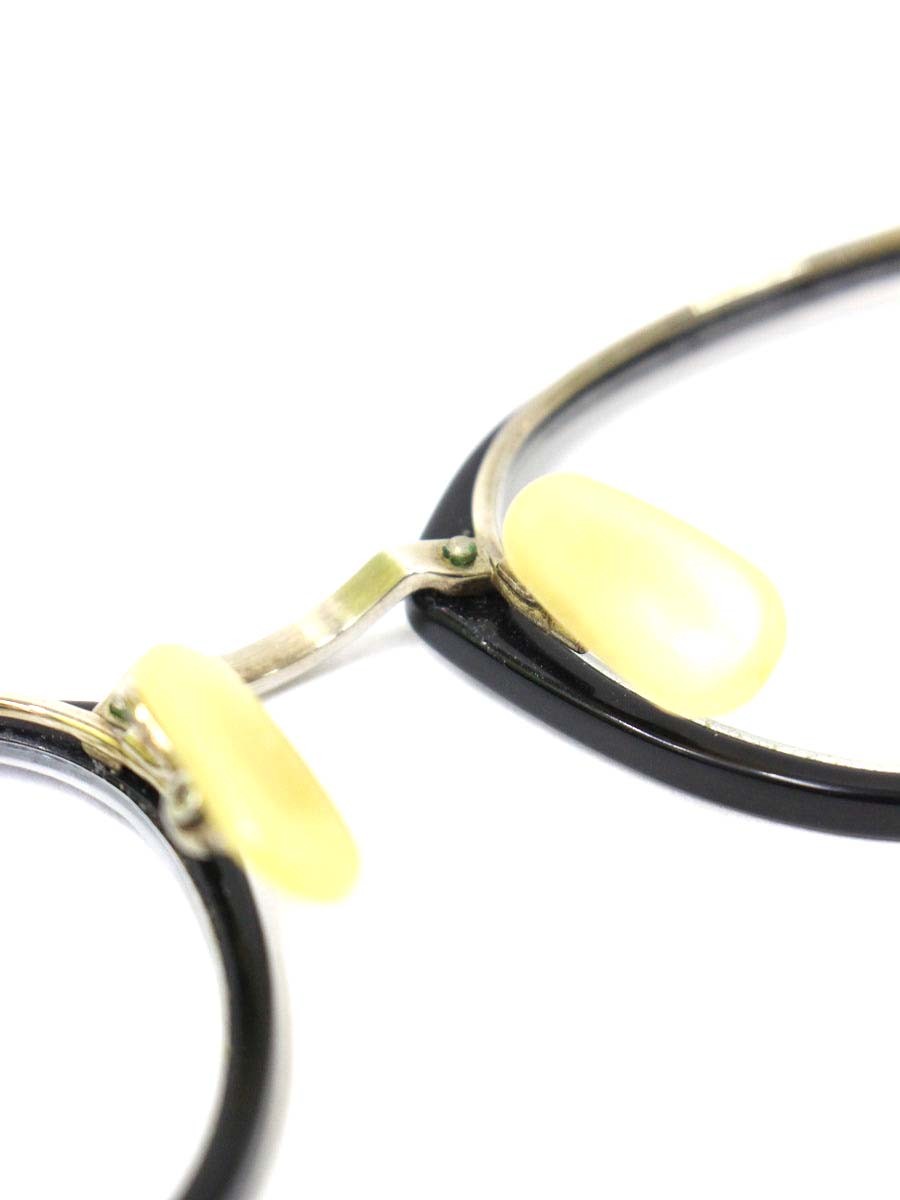 金子眼鏡 VINTAGE KV-53 メガネ ブラック/シルバー スクエア コンビフレーム フルリム ITXRORKYGC3W