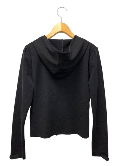 ルネ 6932480 パーカー 38 ブラック ジップアップ フリル パールリボン ITZCSB7WIA94