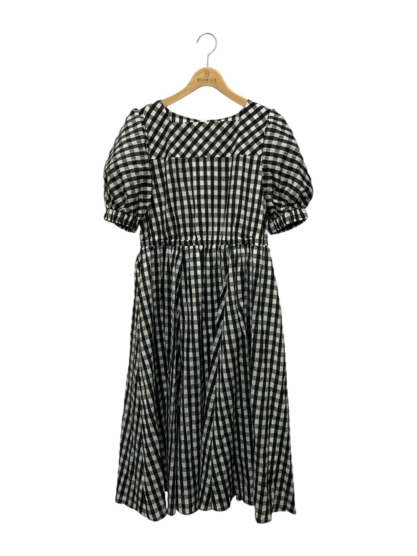 ルネ Gingham Check Dress 6536090 ドレス ワンピース 38 ブラック ギンガムチェック ITVYY5QG9Q34