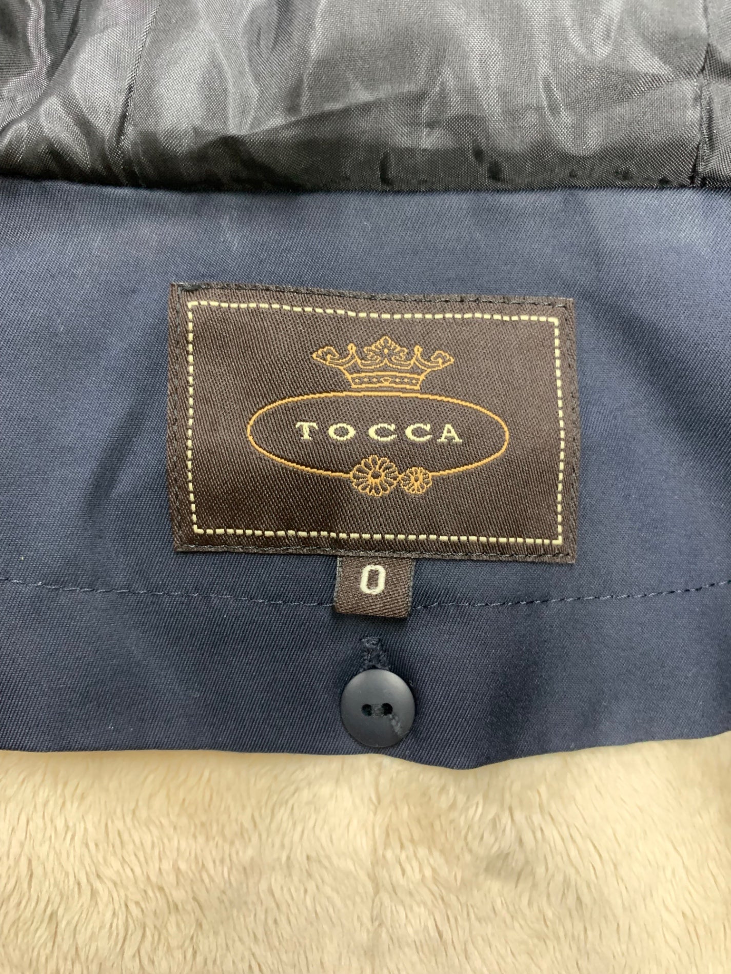 トッカ CMTOCA0210 コート 0 ネイビー フリースライナー付 ファー＆リボン付き ITA5G9Y51IRW