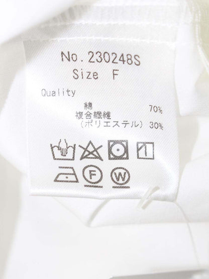 トレフルプラスワン 230248S シャツ F ホワイト フリル リボン IT4YXAHL8K7A