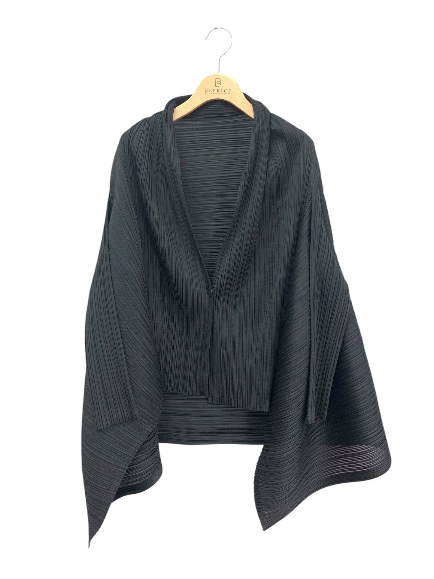 プリーツプリーズイッセイミヤケ PP83-JO222 カーディガン 3 ブラック ITL0XBNHEEQ0