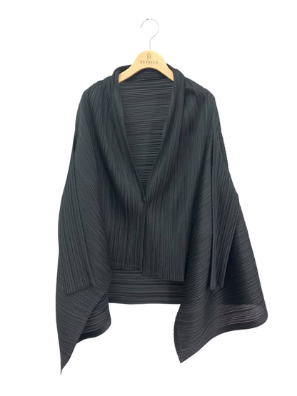 プリーツプリーズイッセイミヤケ PP83-JO222 カーディガン 3 ブラック ITL0XBNHEEQ0